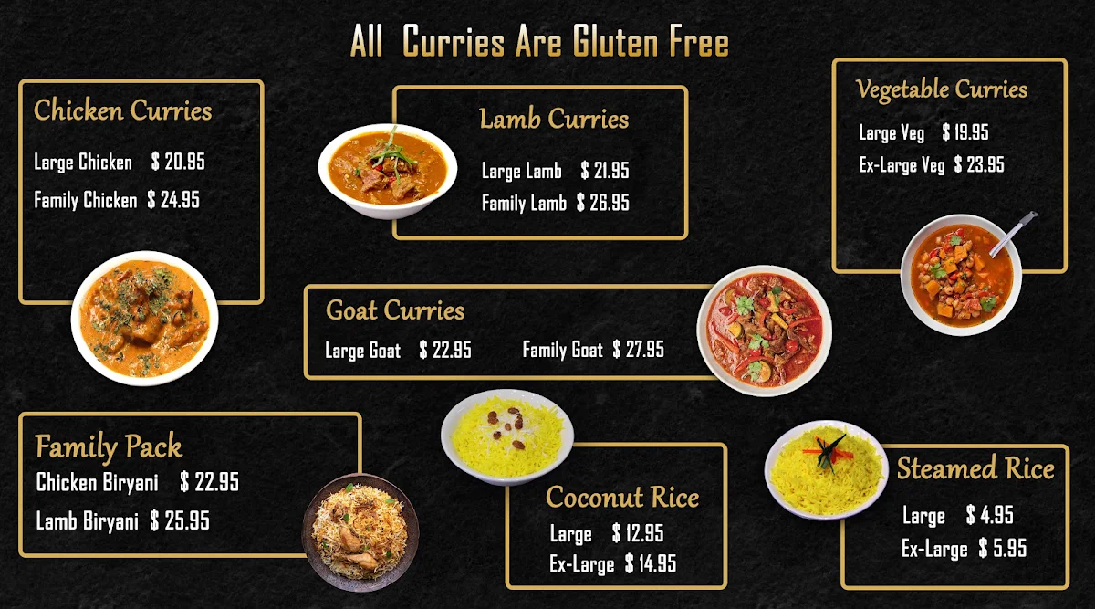 Menu, red spice