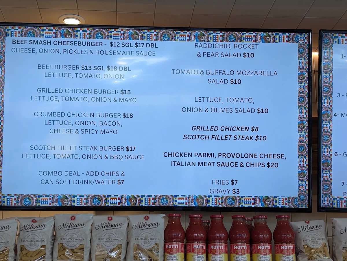 Menu, Andiamo Cantina
