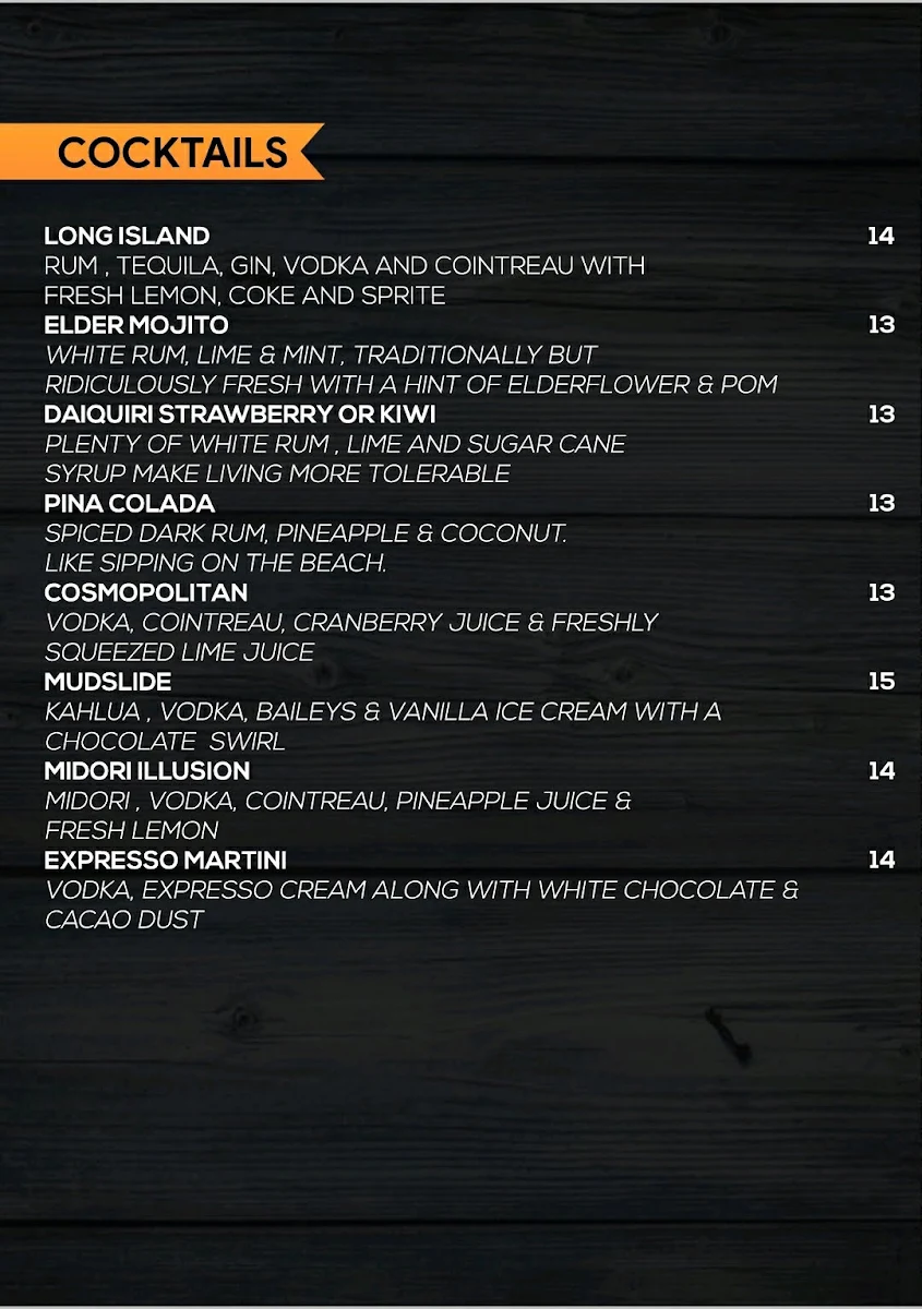 Menu, Machan Nights