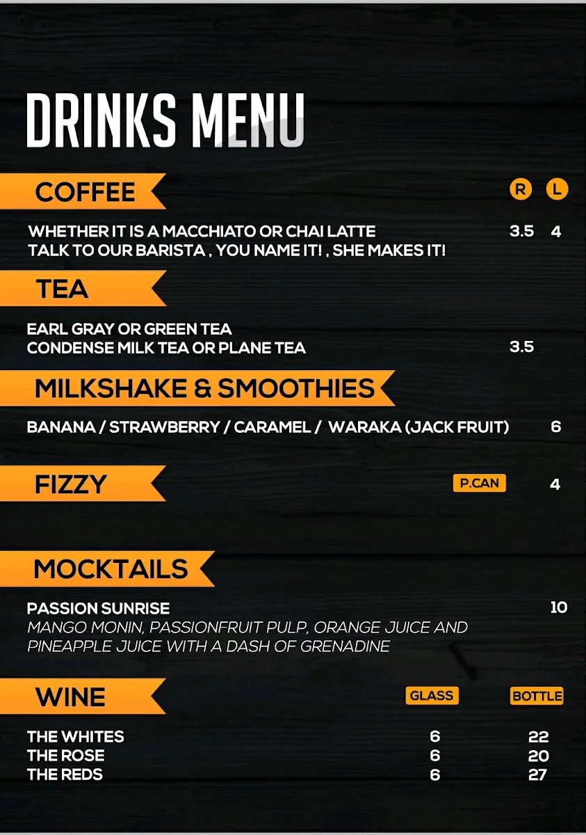 Menu, Machan Nights