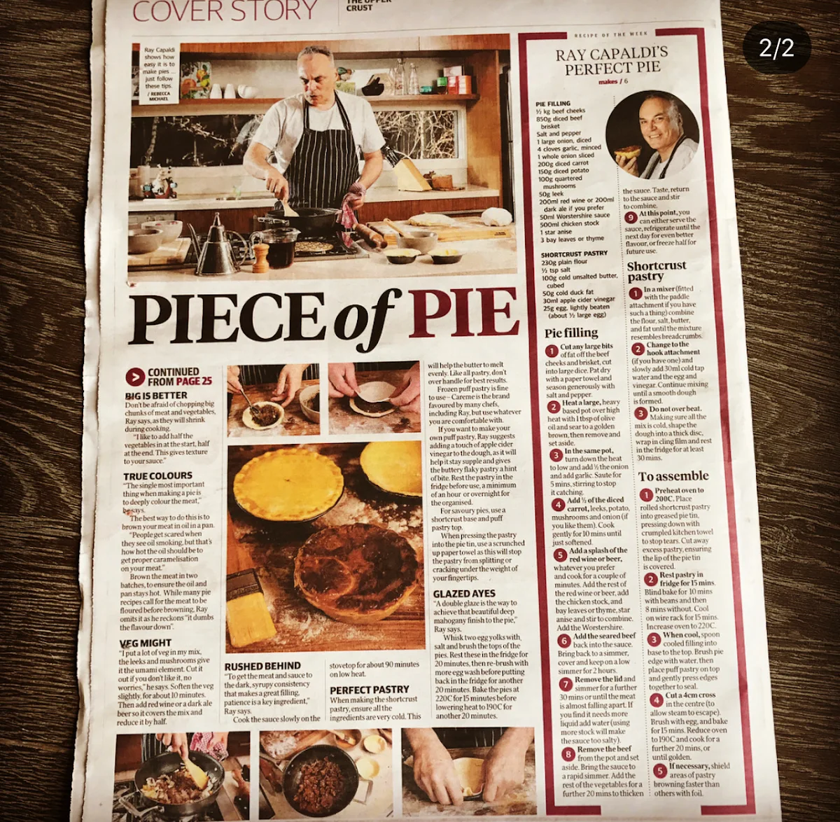 Menu, Baketico by Wonder Pies Collingwood