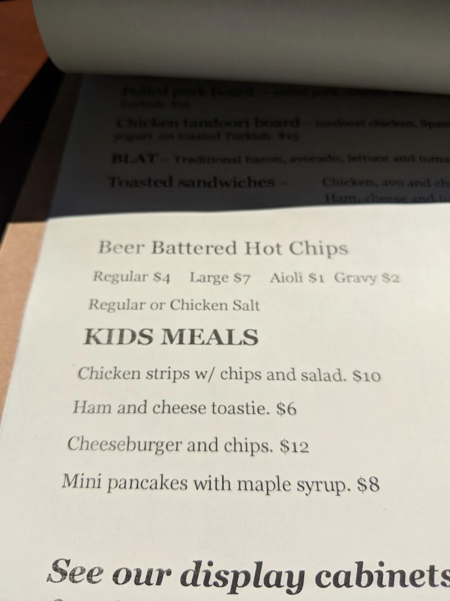 Menu, Baker & Farmer Bakery Bar