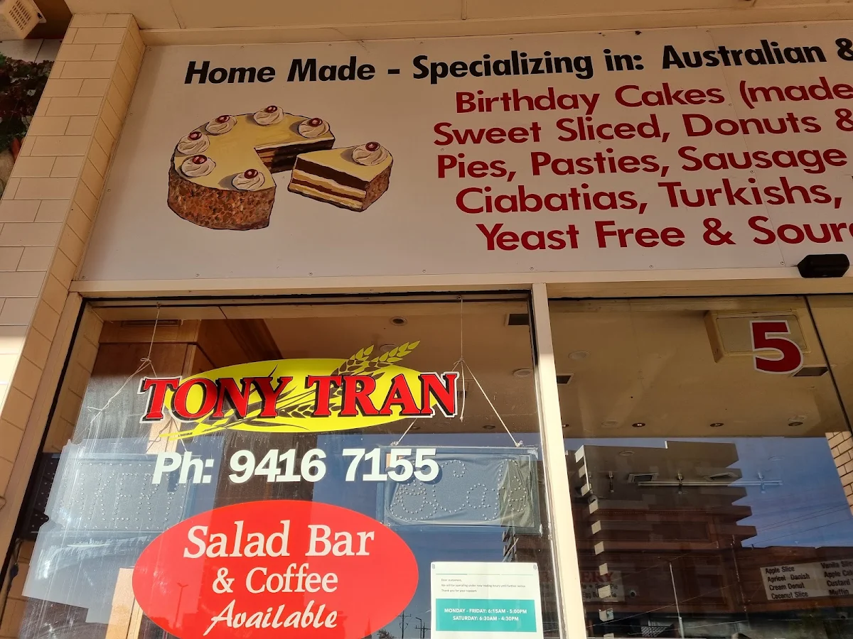 Menu, Tony Tran Bakery