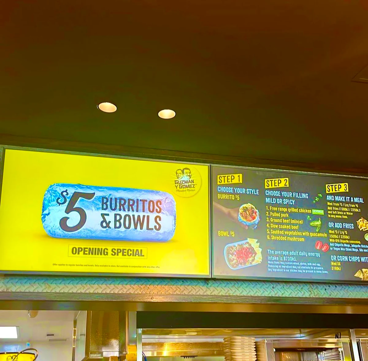 Menu, Guzman y Gomez - Fairy Meadow