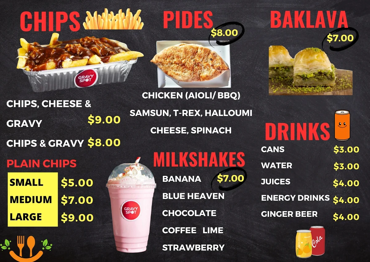 Menu, Gravy Spot Kebabs