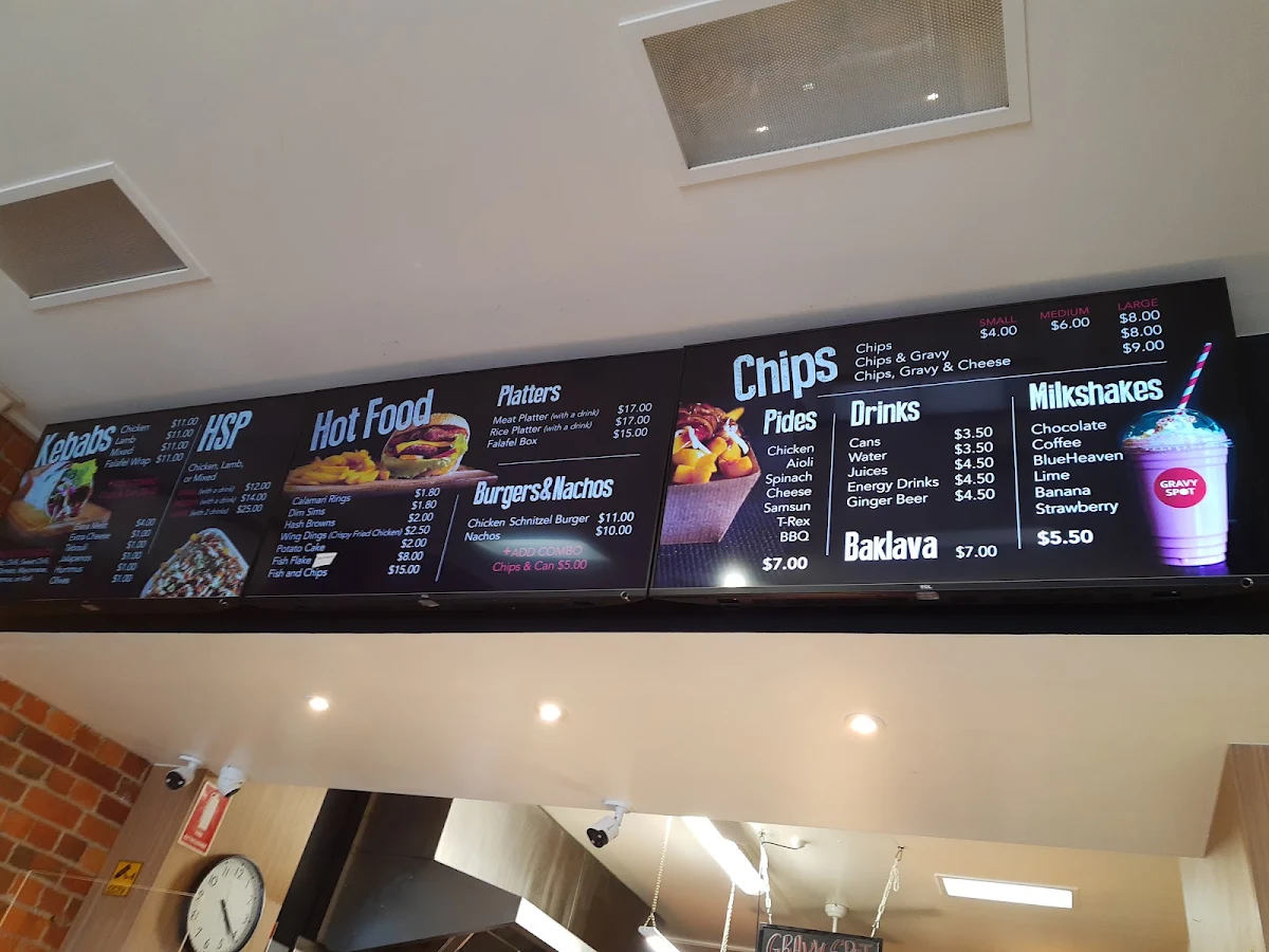 Menu, Gravy Spot Kebabs