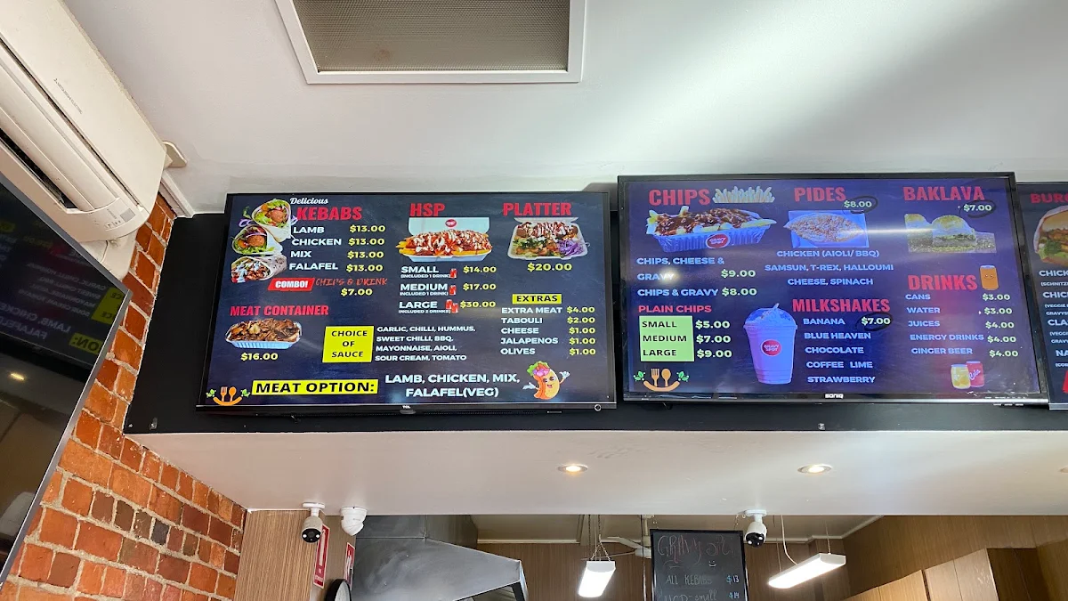 Menu, Gravy Spot Kebabs