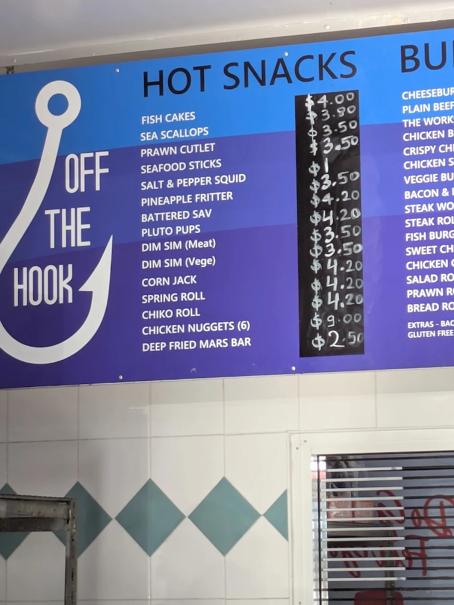 Menu, Off The Hook Fish & Chips