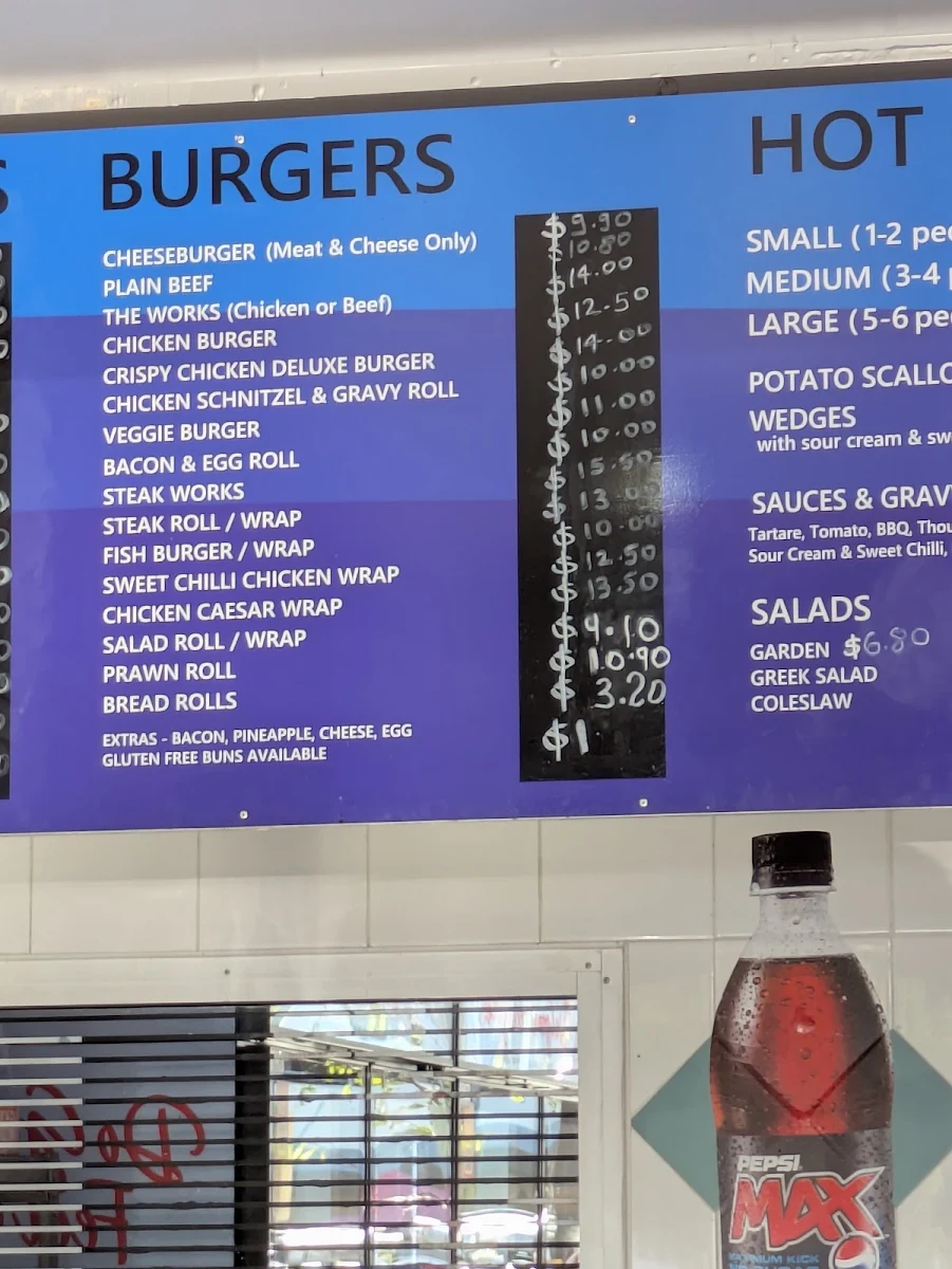 Menu, Off The Hook Fish & Chips