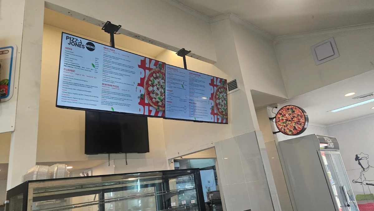 Menu, Pizza Jones