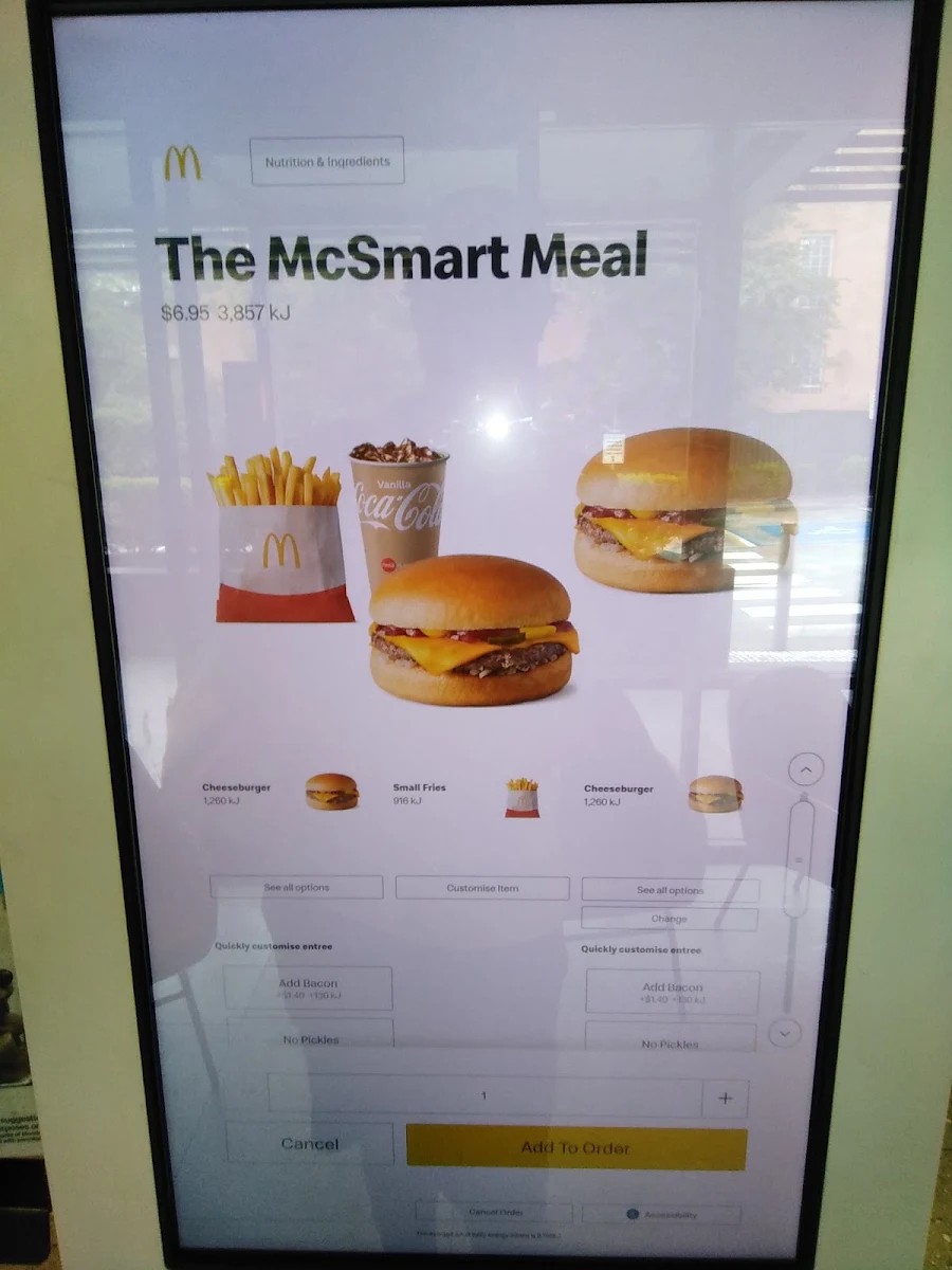 Menu, McDonald's Merrylands