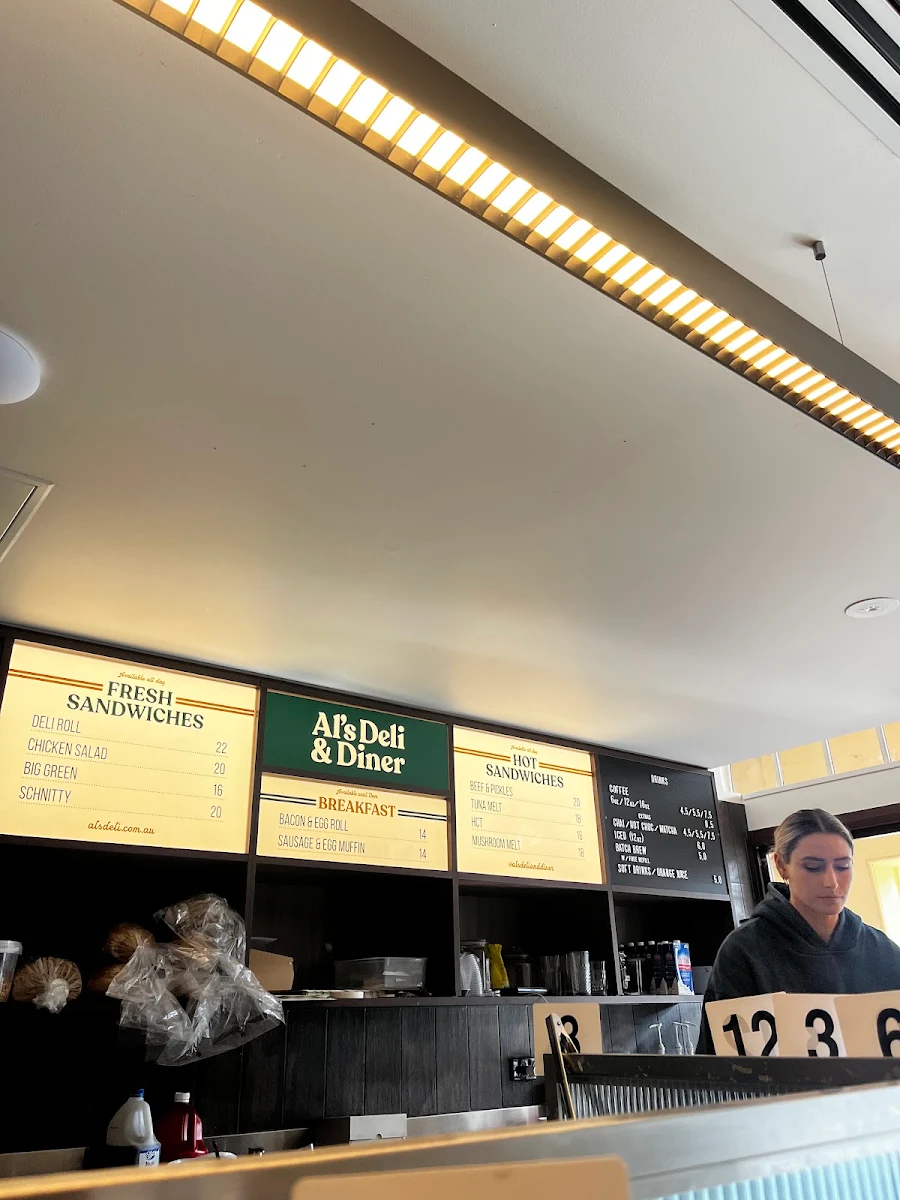 Menu, Al's Deli and Diner