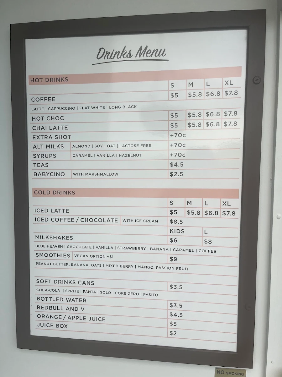 Menu, Afterglow Espresso