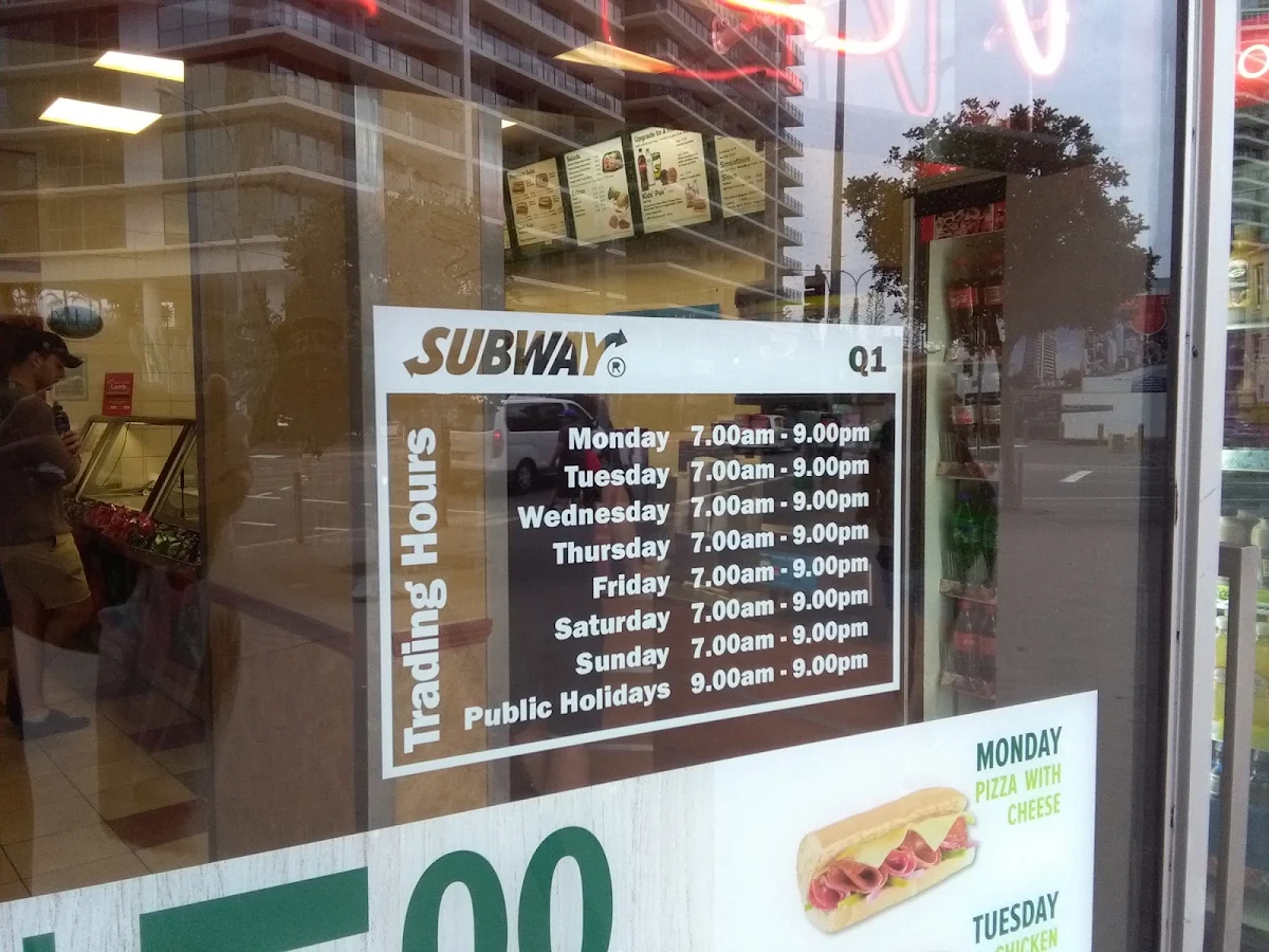 Menu, Subway