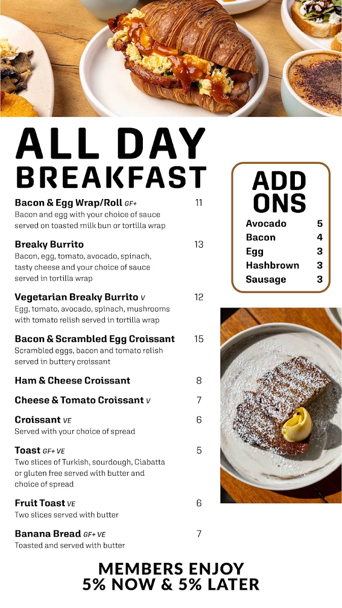 Menu, The Commons Cafe