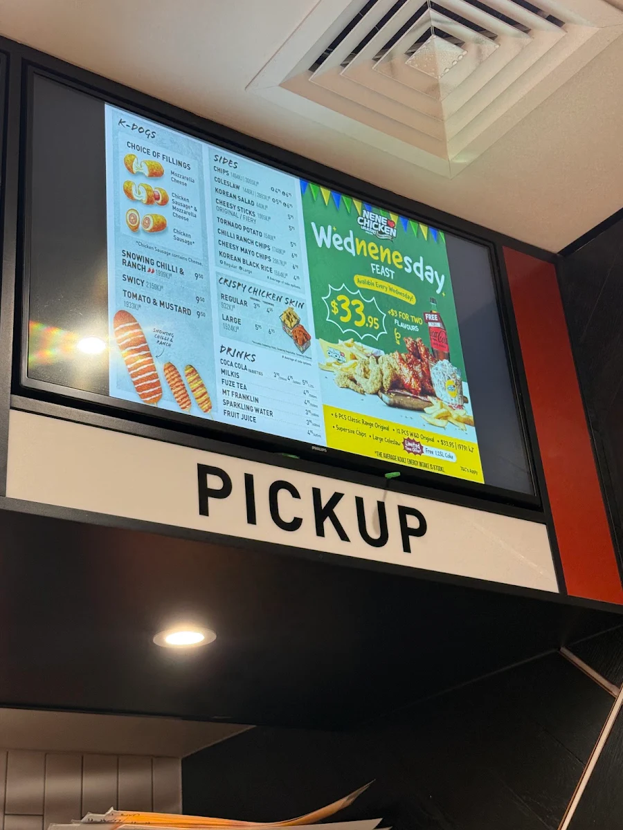 Menu, Nene Chicken