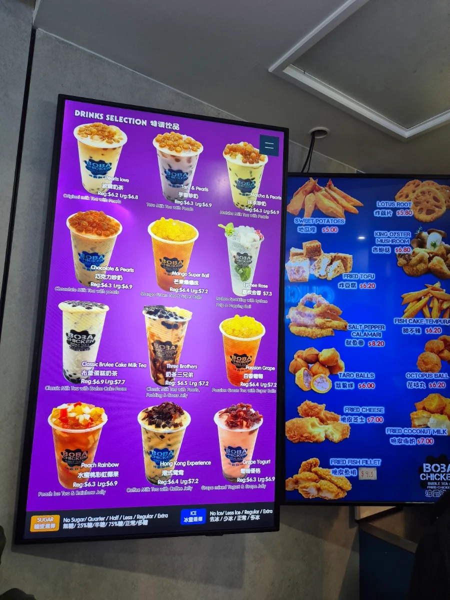 Menu, BOBA CHICKEN