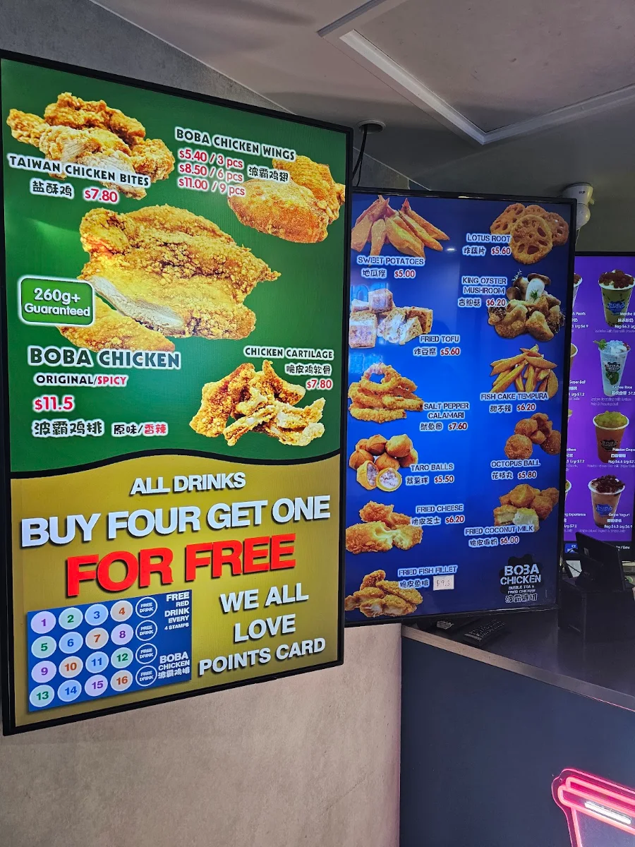 Menu, BOBA CHICKEN