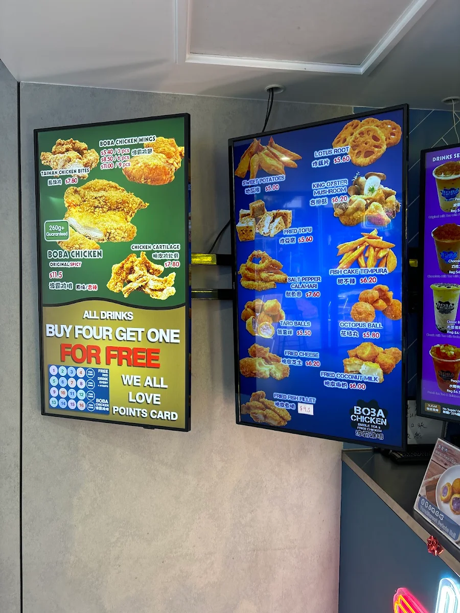 Menu, BOBA CHICKEN