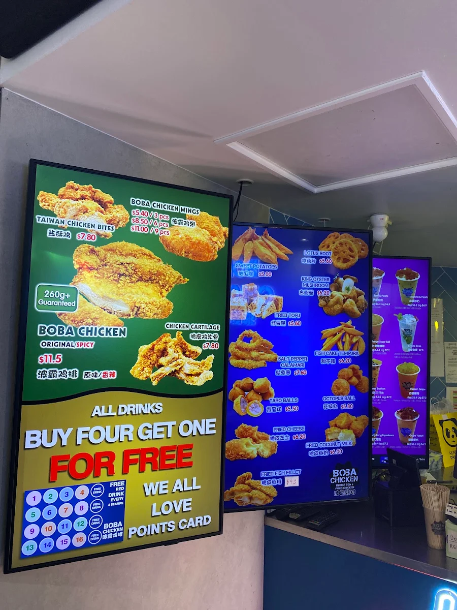 Menu, BOBA CHICKEN