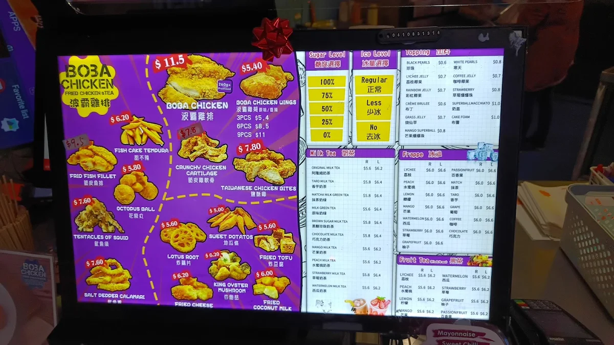 Menu, BOBA CHICKEN