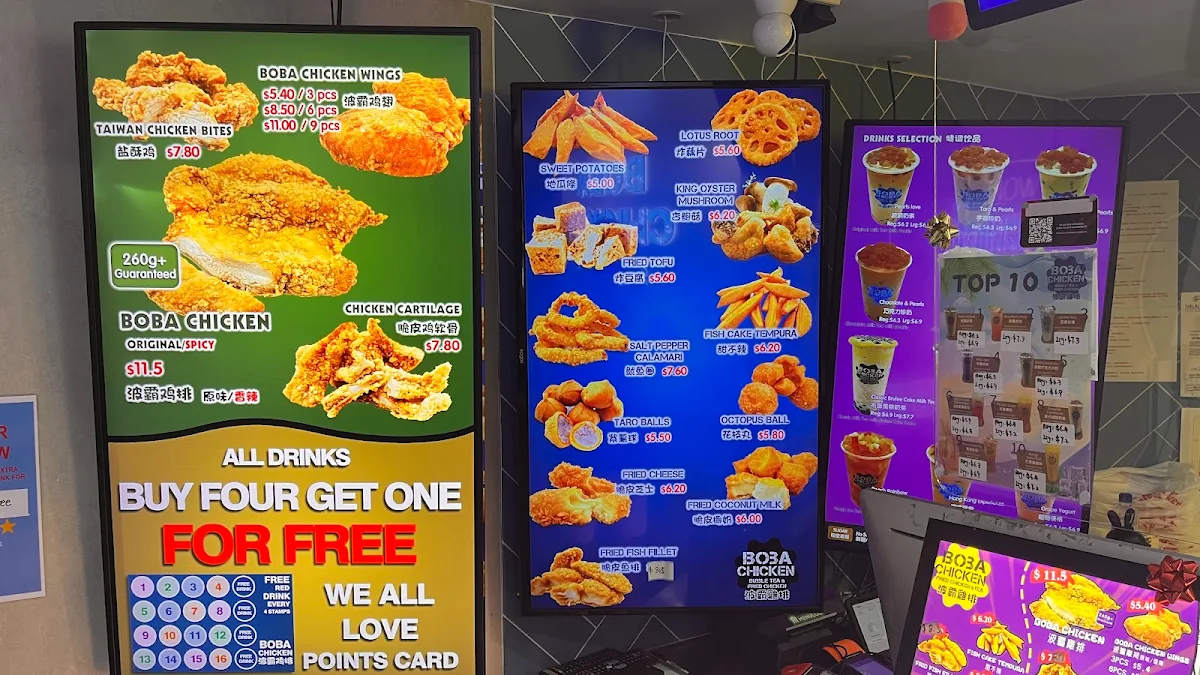 Menu, BOBA CHICKEN
