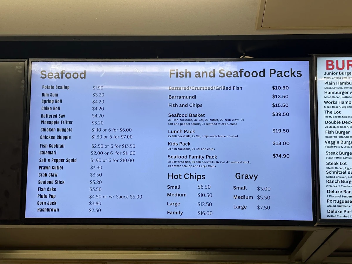 Menu, Metro Grill