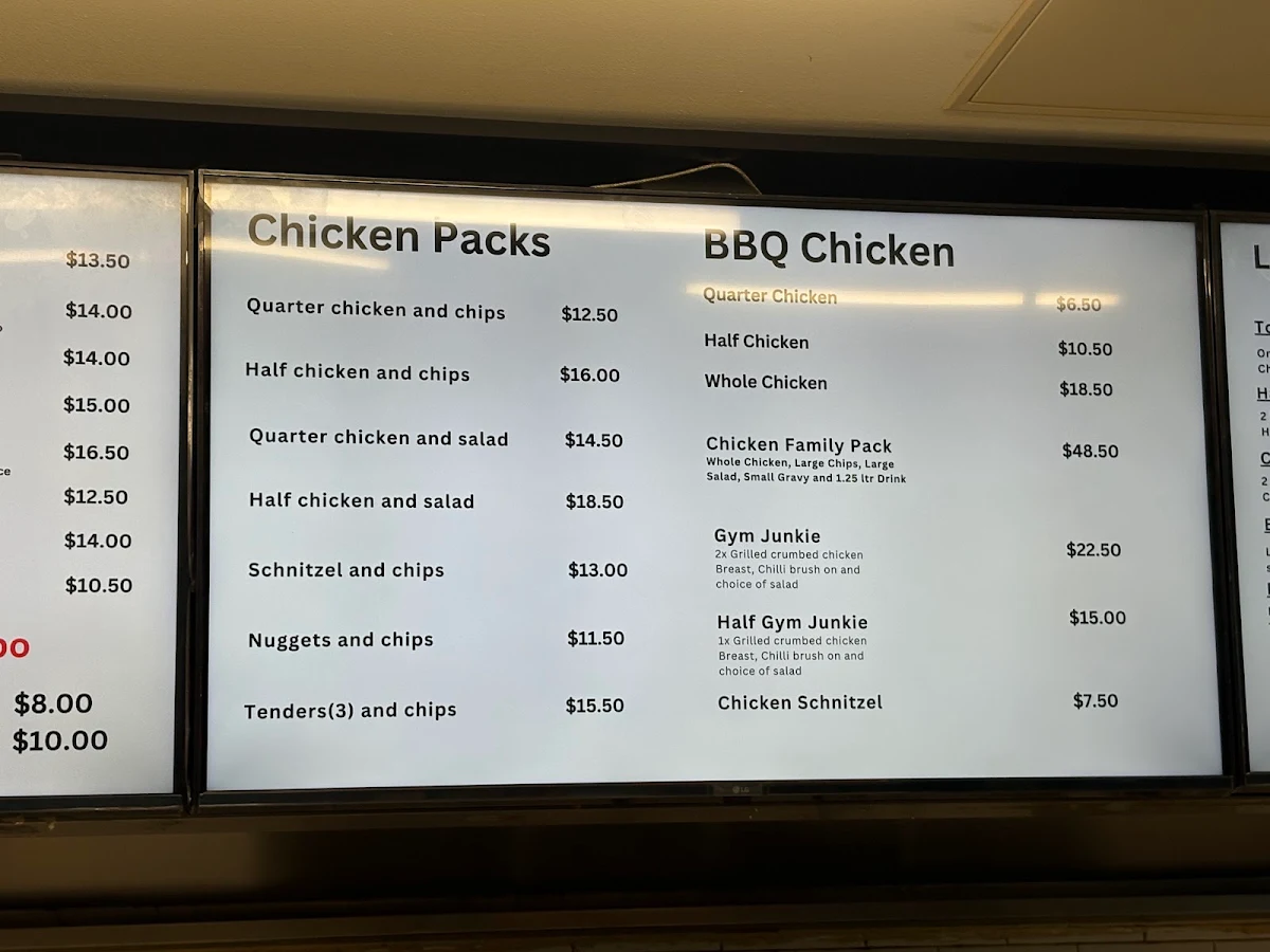 Menu, Metro Grill