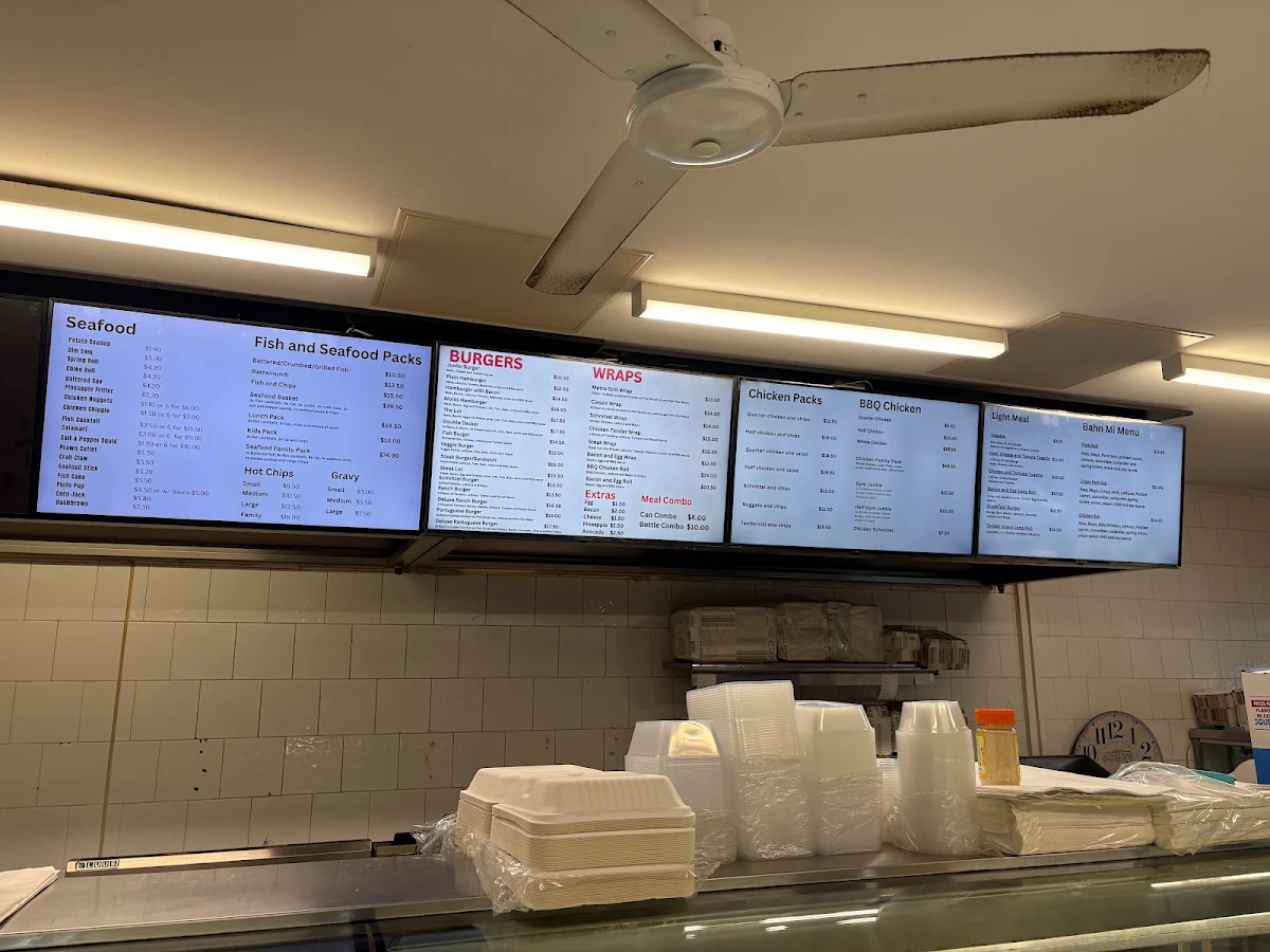 Menu, Metro Grill