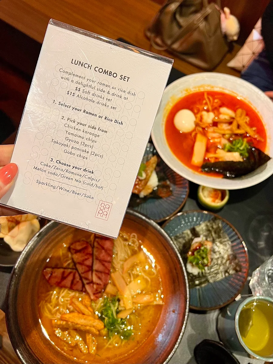 Menu, Sara Ramen & Yakitori Bar