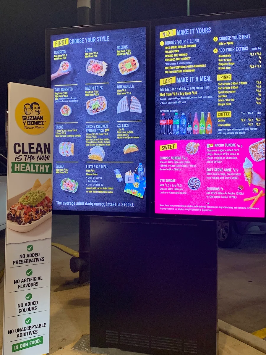 Menu, Guzman y Gomez - Tarneit