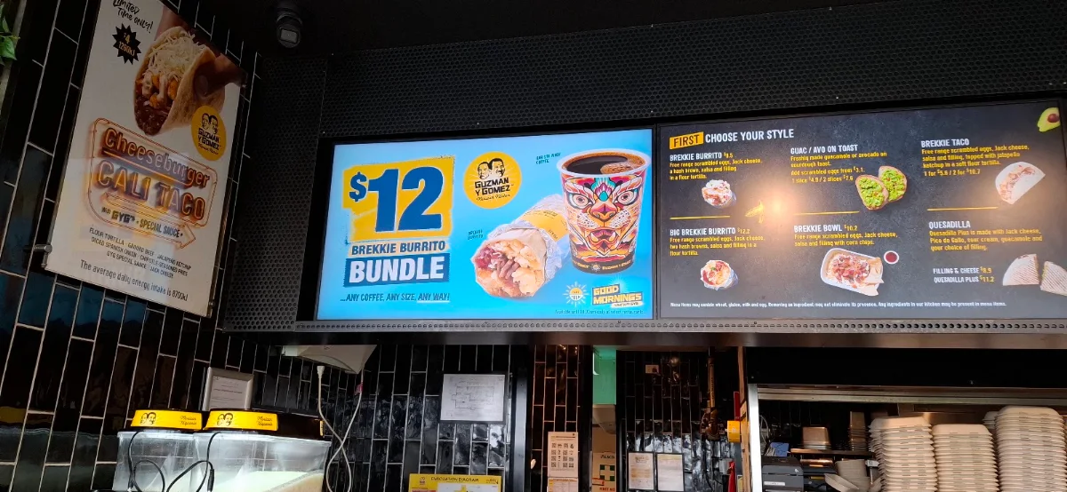 Menu, Guzman y Gomez - Tarneit