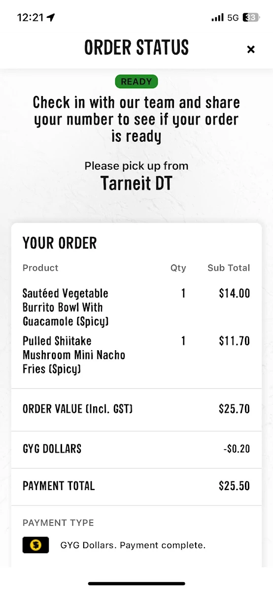 Menu, Guzman y Gomez - Tarneit