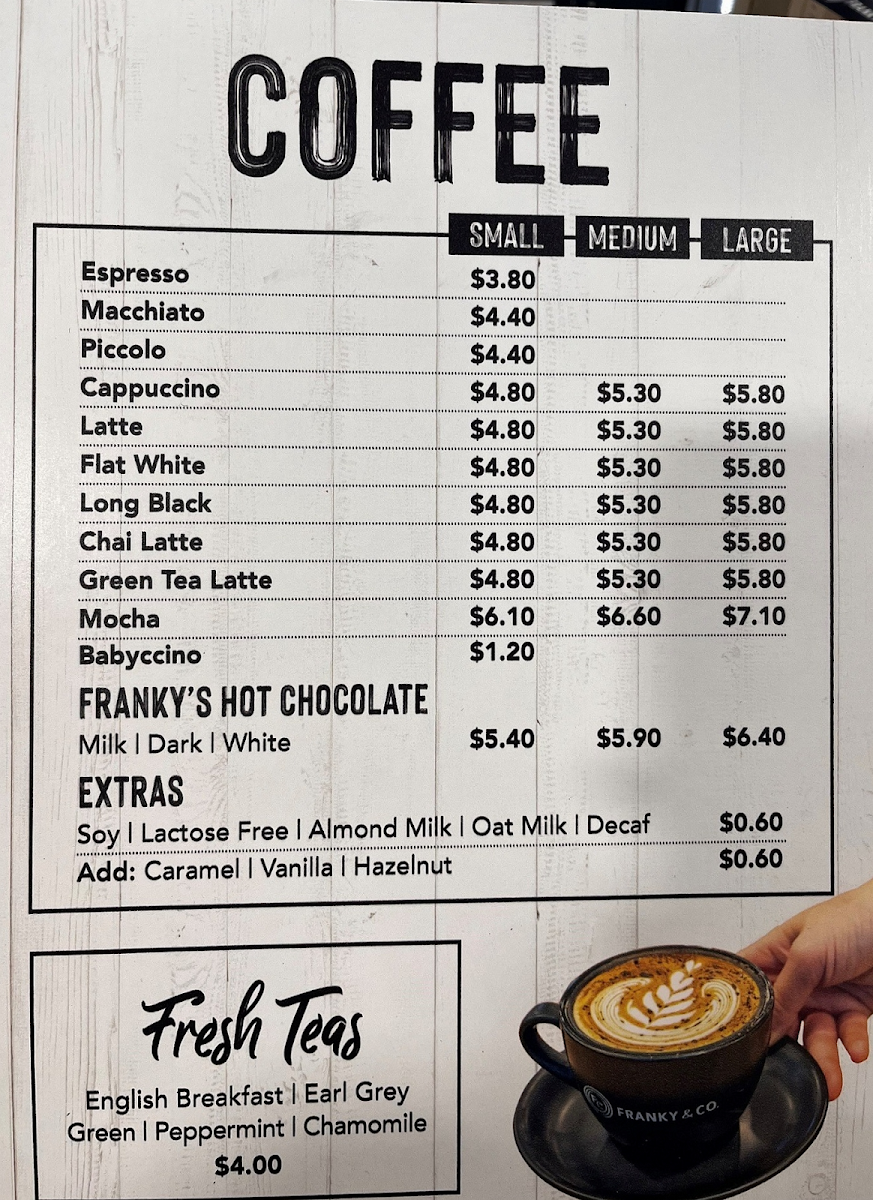 Menu, Franky & Co Pemulwuy