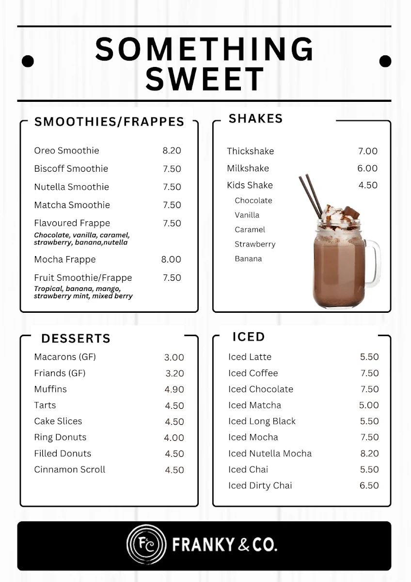 Menu, Franky & Co Pemulwuy