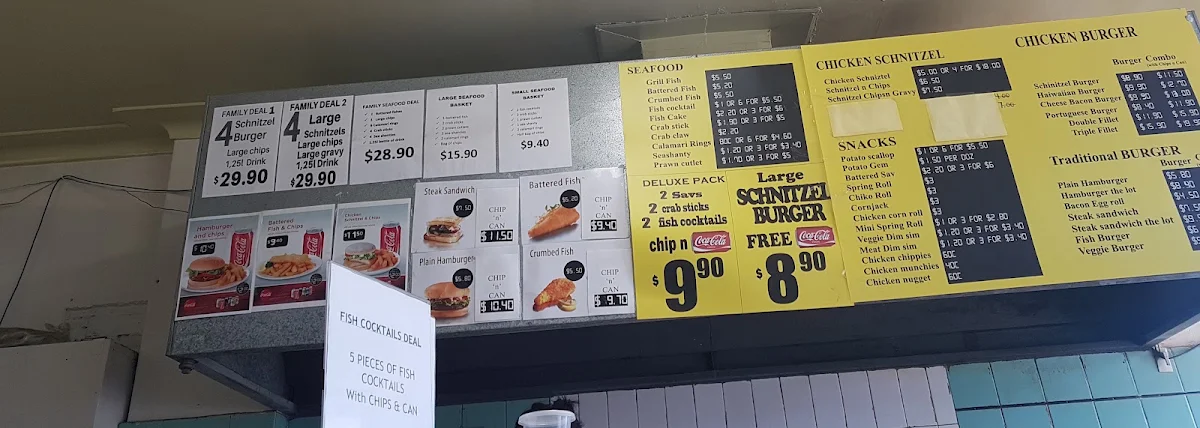 Menu, Chris's Takeaway East Corrimal