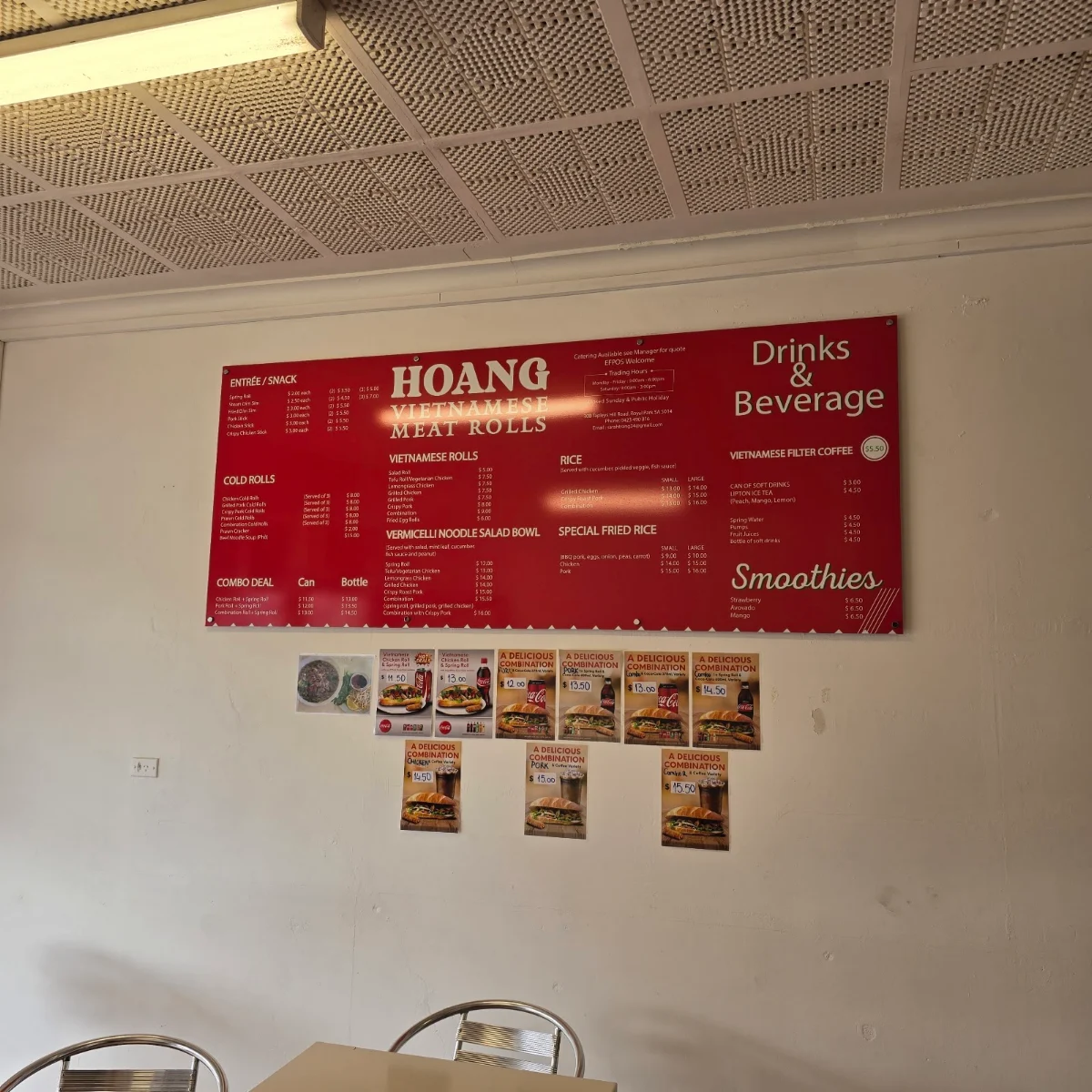 Menu, Hoang Vietnamese Meat Rolls