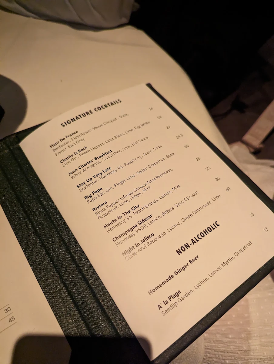 Menu, Little Felix