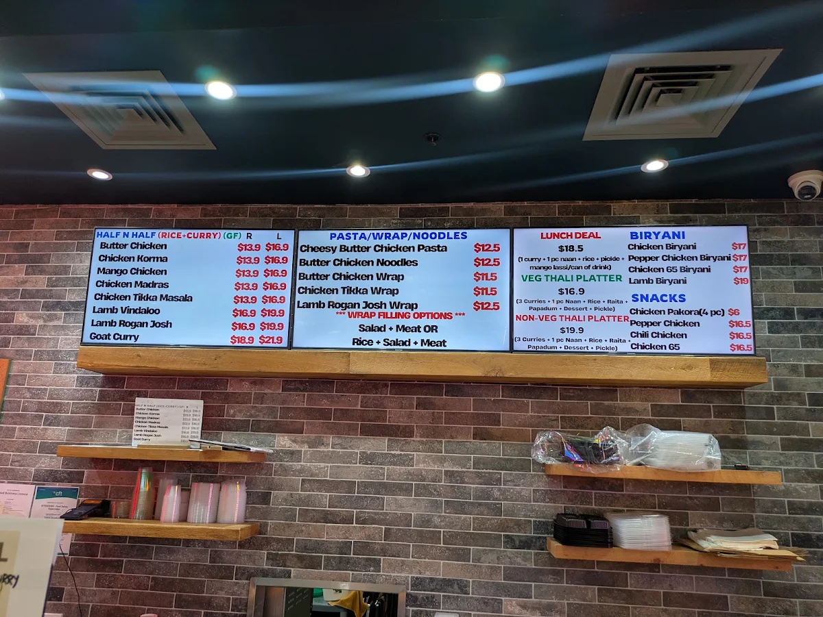 Menu, INDIAN DHABA