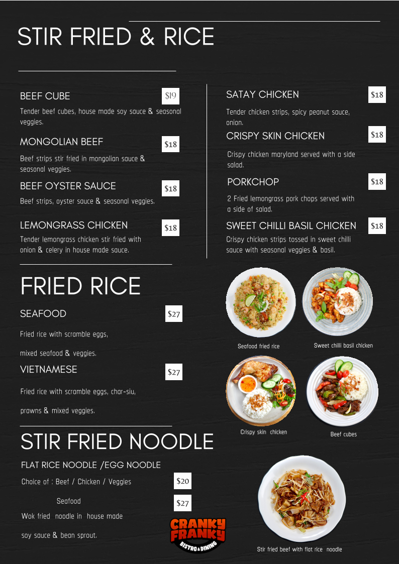 Menu, Golfview Hotel Motel