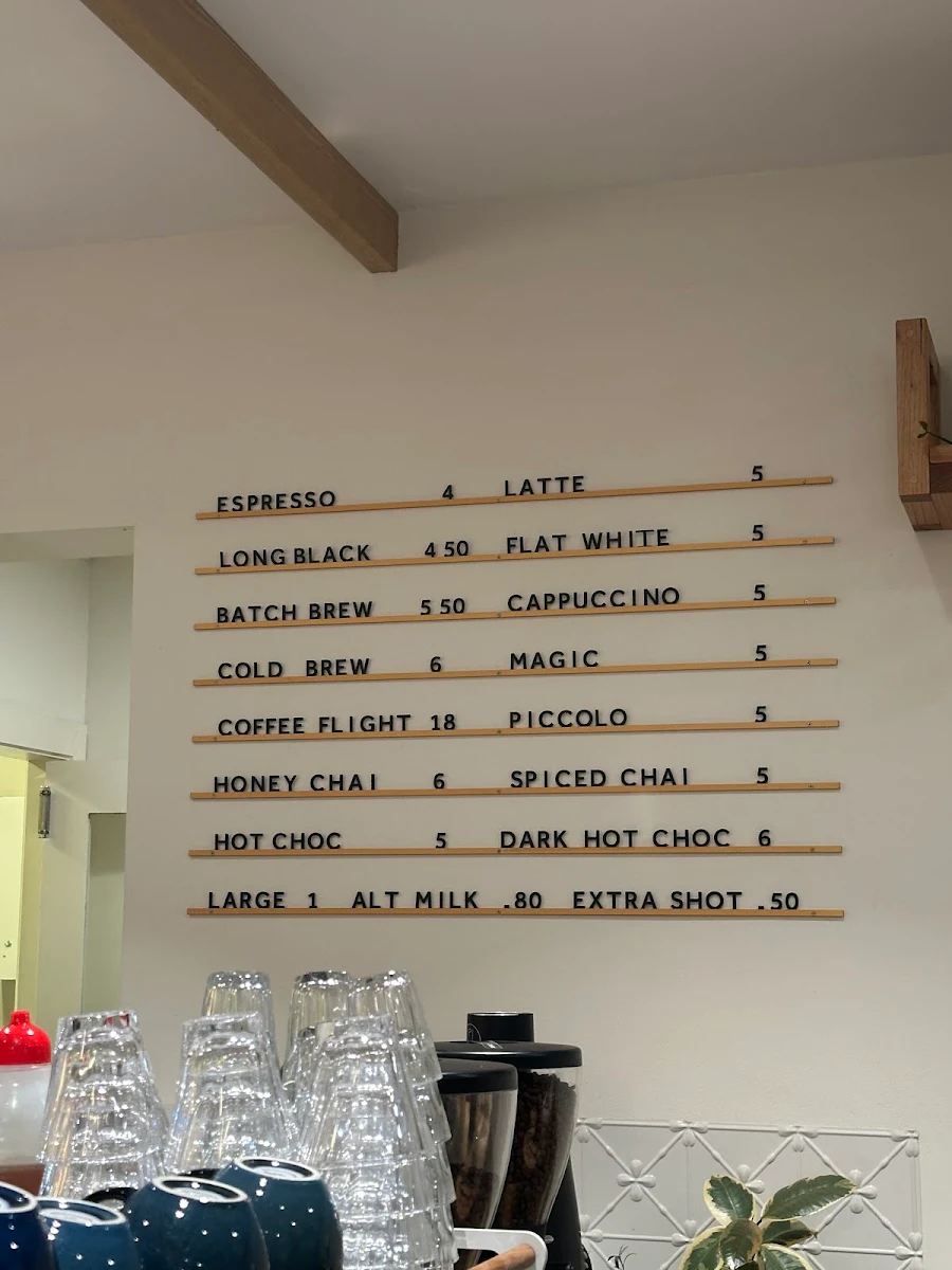 Menu, Silva Coffee Roasters