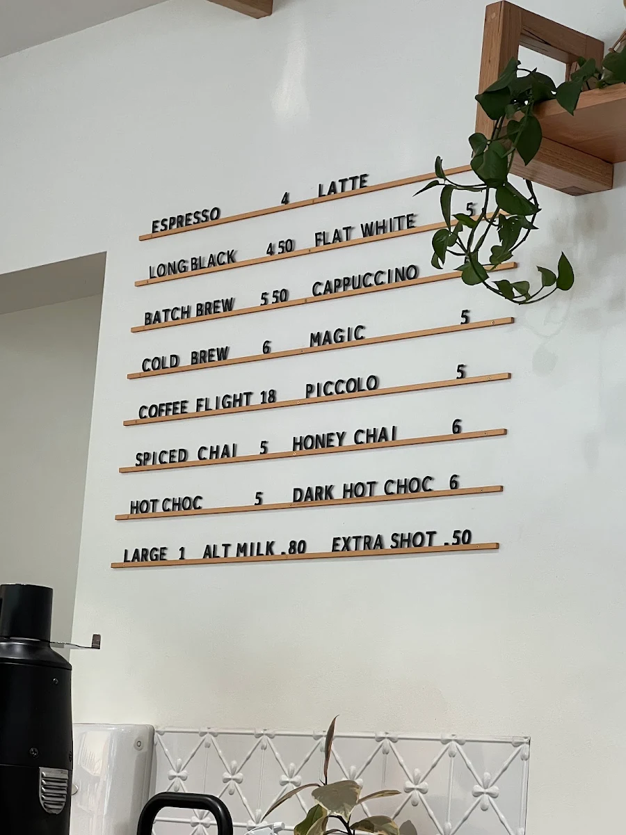 Menu, Silva Coffee Roasters