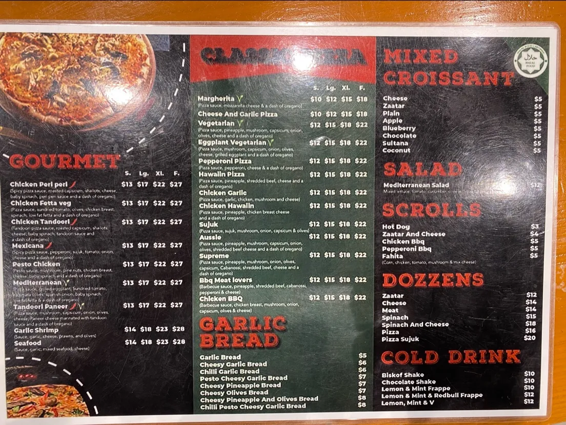 Menu, Semsom Bakery