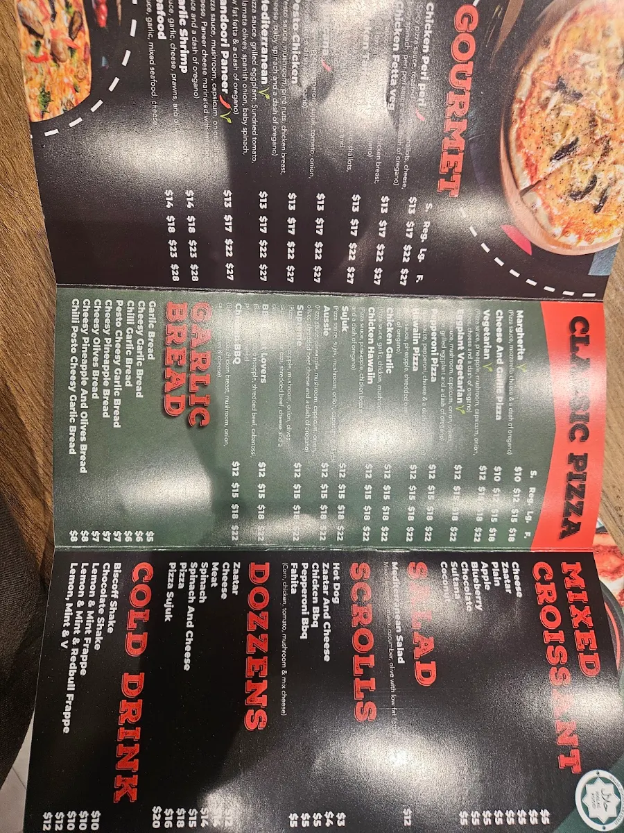 Menu, Semsom Bakery
