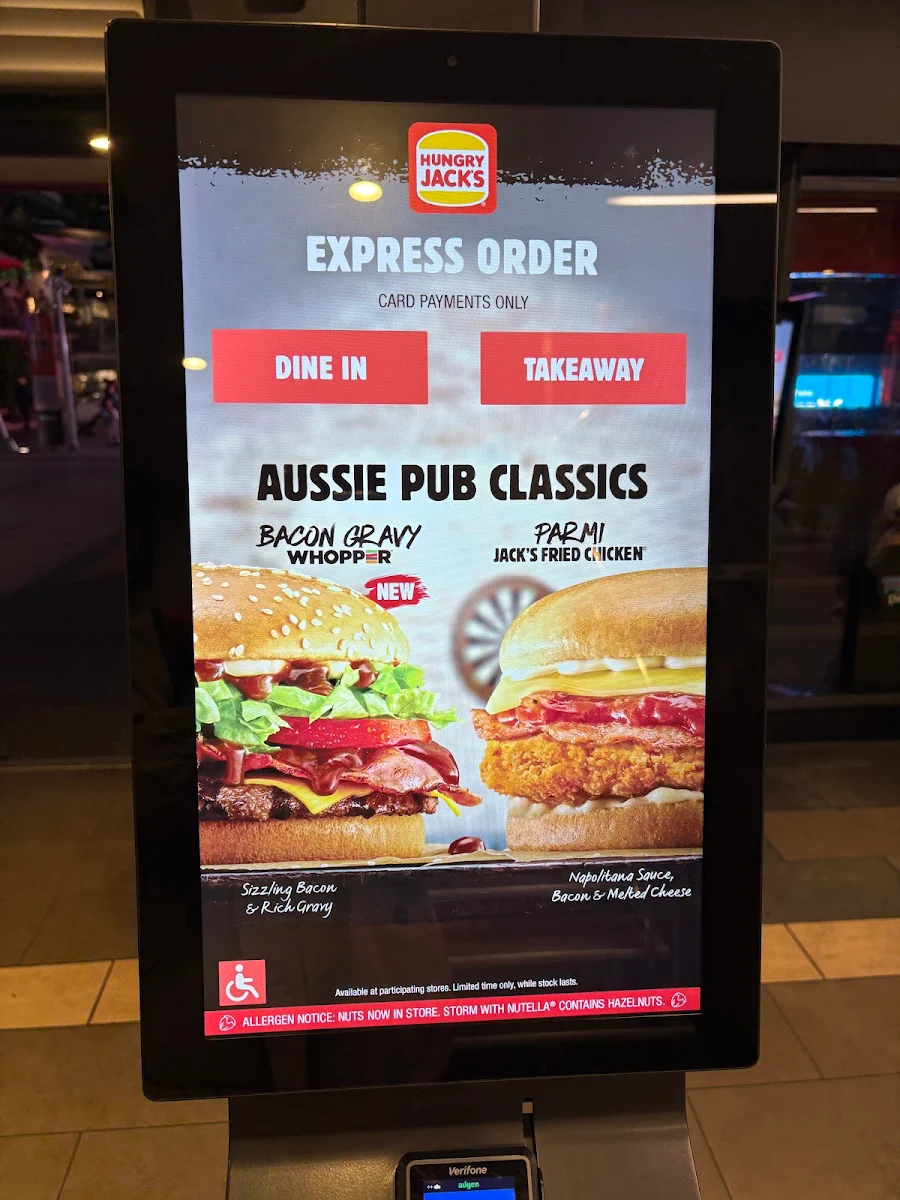 Menu, Hungry Jack's Burgers Beak House