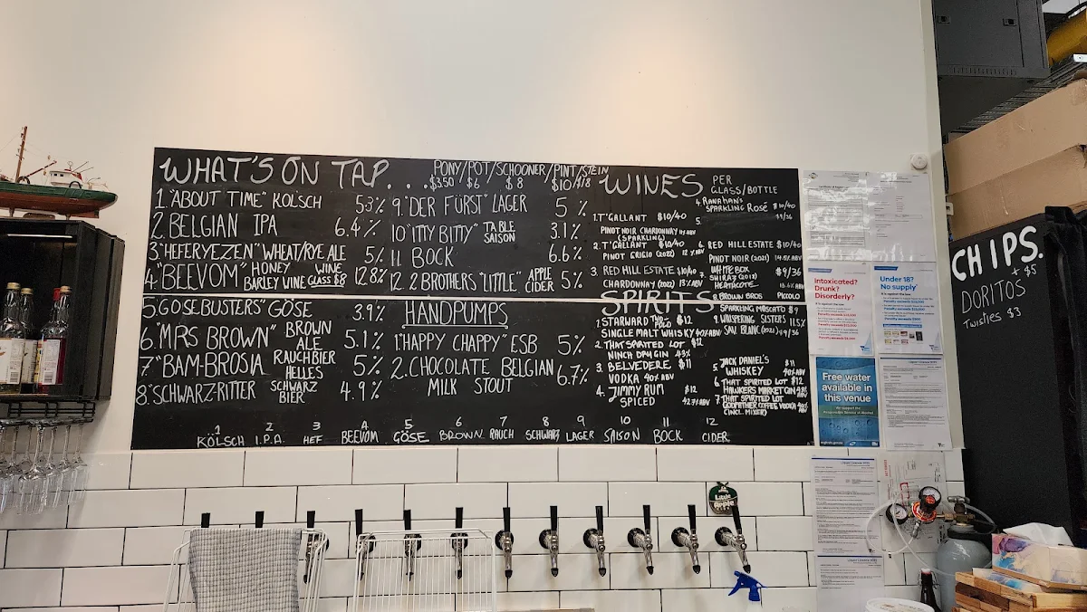 Menu, Biersal Brewery & Beerhall