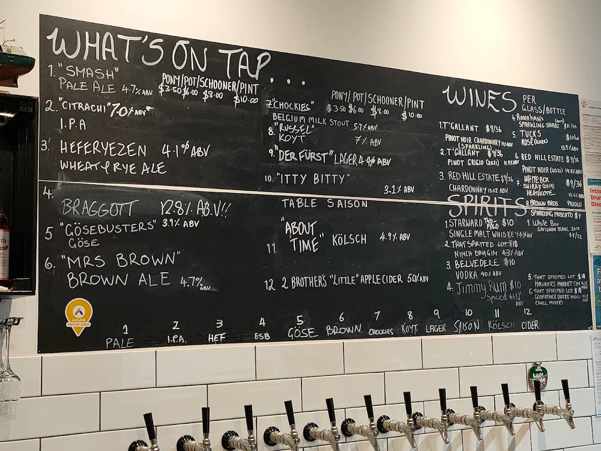 Menu, Biersal Brewery & Beerhall