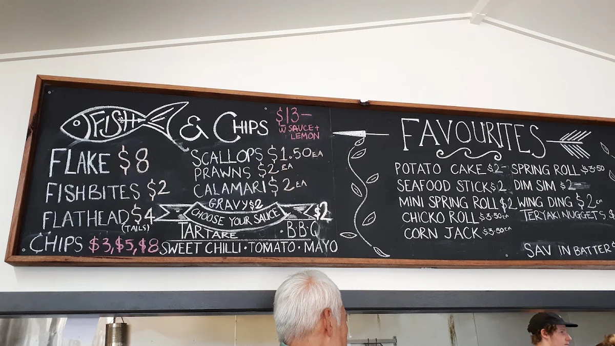 Menu, Fish and Chips