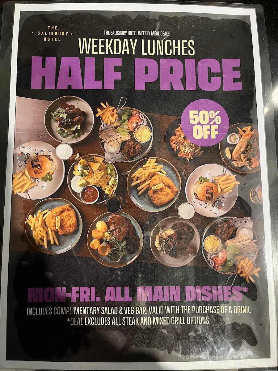 Menu, Salisbury Hotel