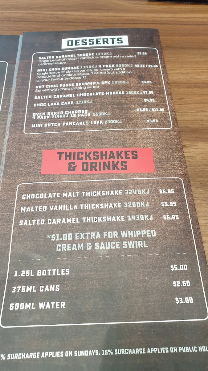 Menu, Domino's Pizza Melton